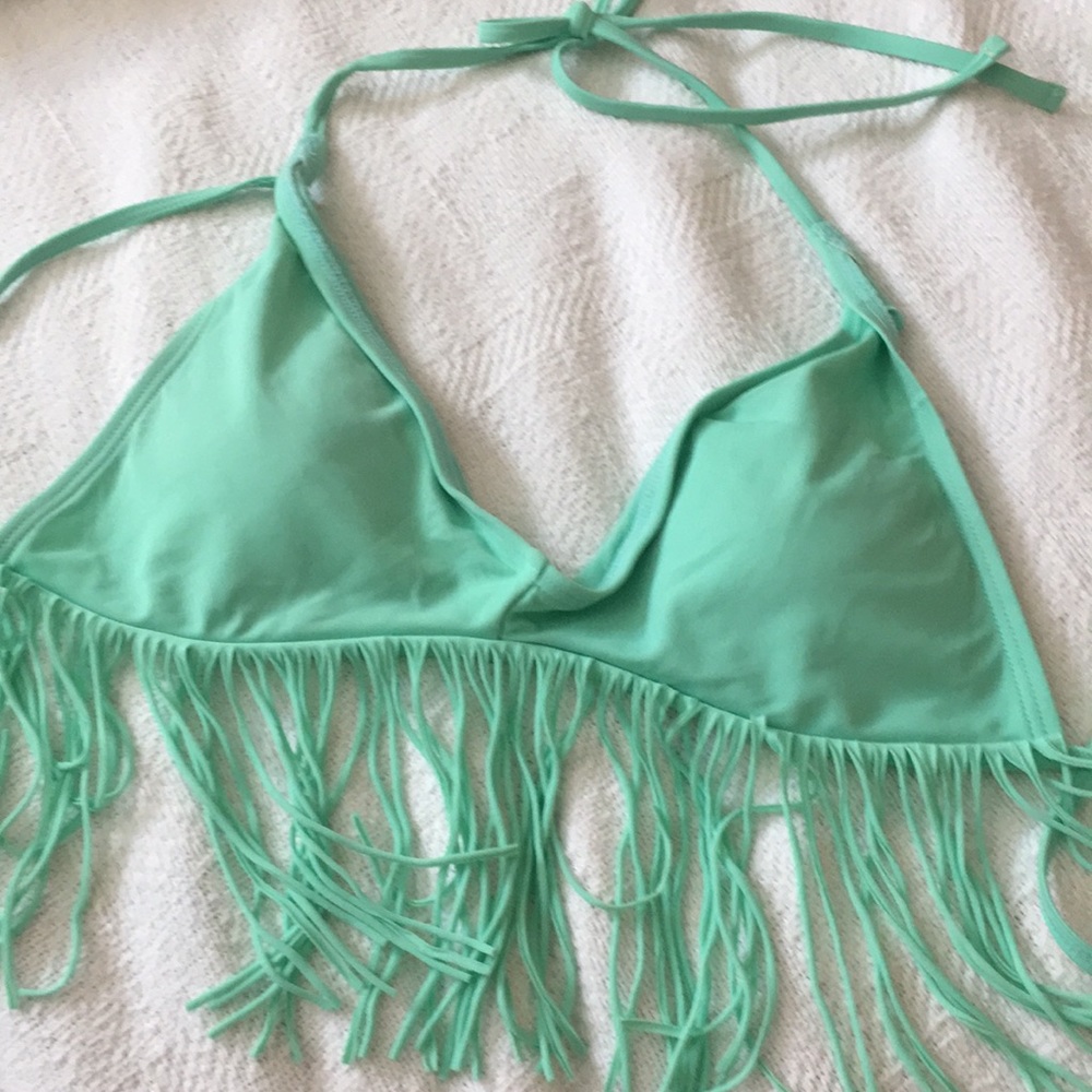 Seafoam green bikini top